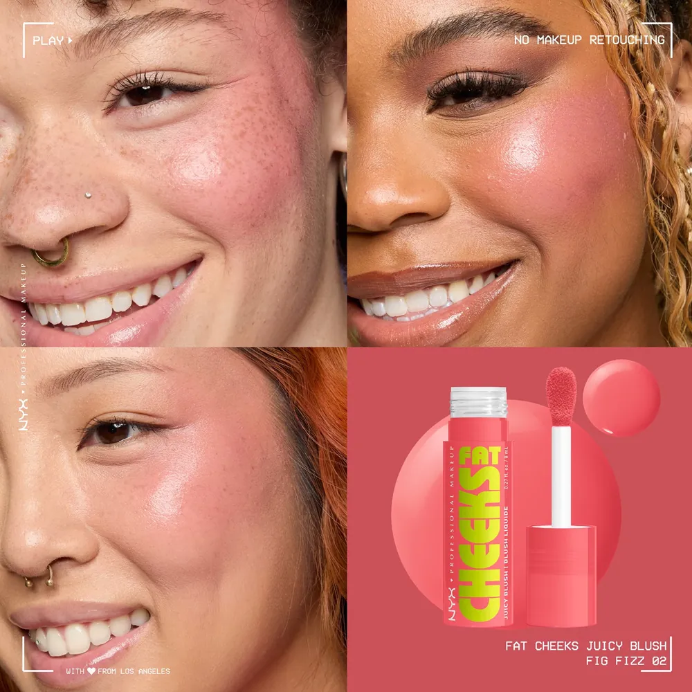 Fard de Obraz Lichid NYX Professional Makeup Fat Cheeks Juicy Liquid Blush 02 Fig Fizz