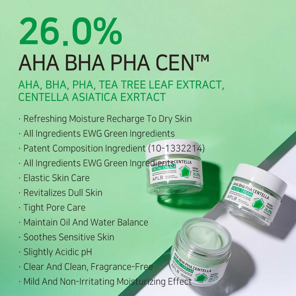 Crema exfolianta si calmanta APLB Aha Bha Pha Centella Facial Cream