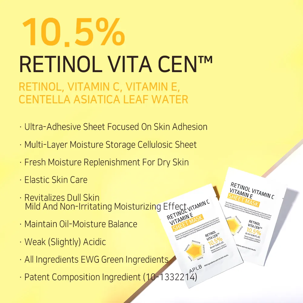 Masca cu Retinol APLB Vitamin C Vitamin E Sheet Mask