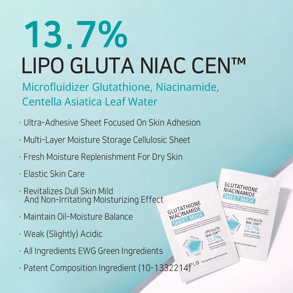 Masca cu efect de iluminare APLB Gluthatione Niacinamide Sheet Mask
