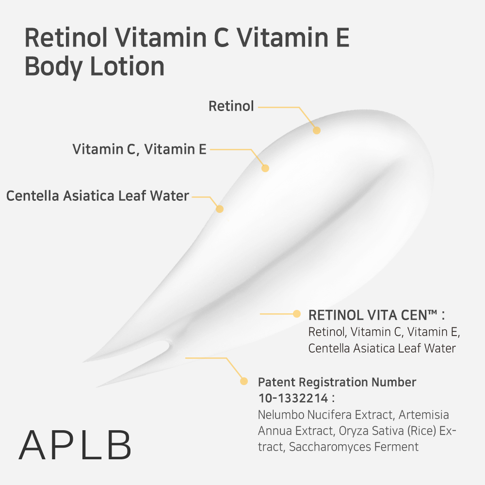 Lotiune de corp APLB Retinol Vitamin C Vitamin E Body Lotion