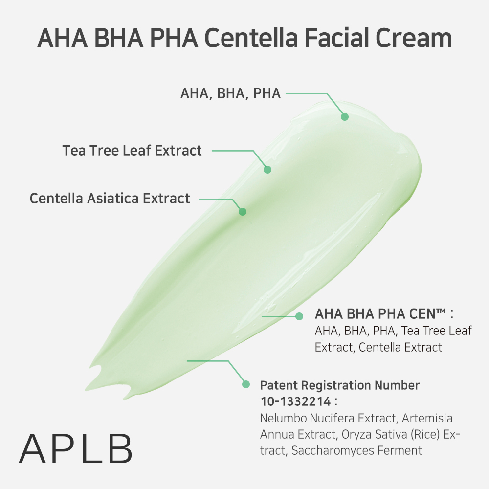 Crema exfolianta si calmanta APLB Aha Bha Pha Centella Facial Cream