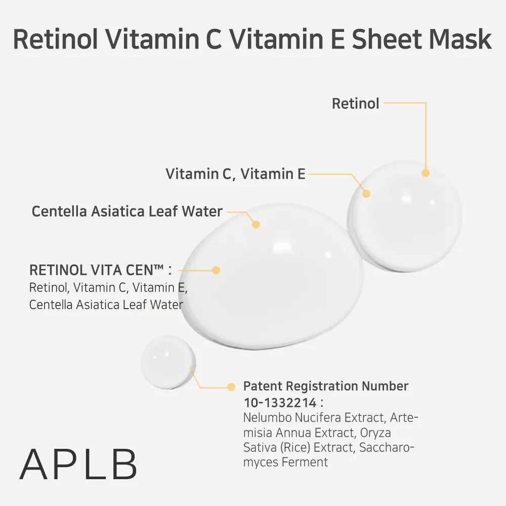 Masca cu Retinol APLB Vitamin C Vitamin E Sheet Mask