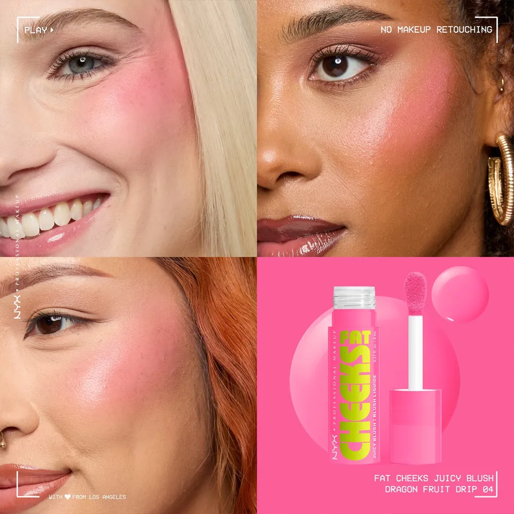 Fard de Obraz Lichid NYX Professional Makeup Fat Cheeks Juicy Liquid Blush 04 Dragon Fruit Drip