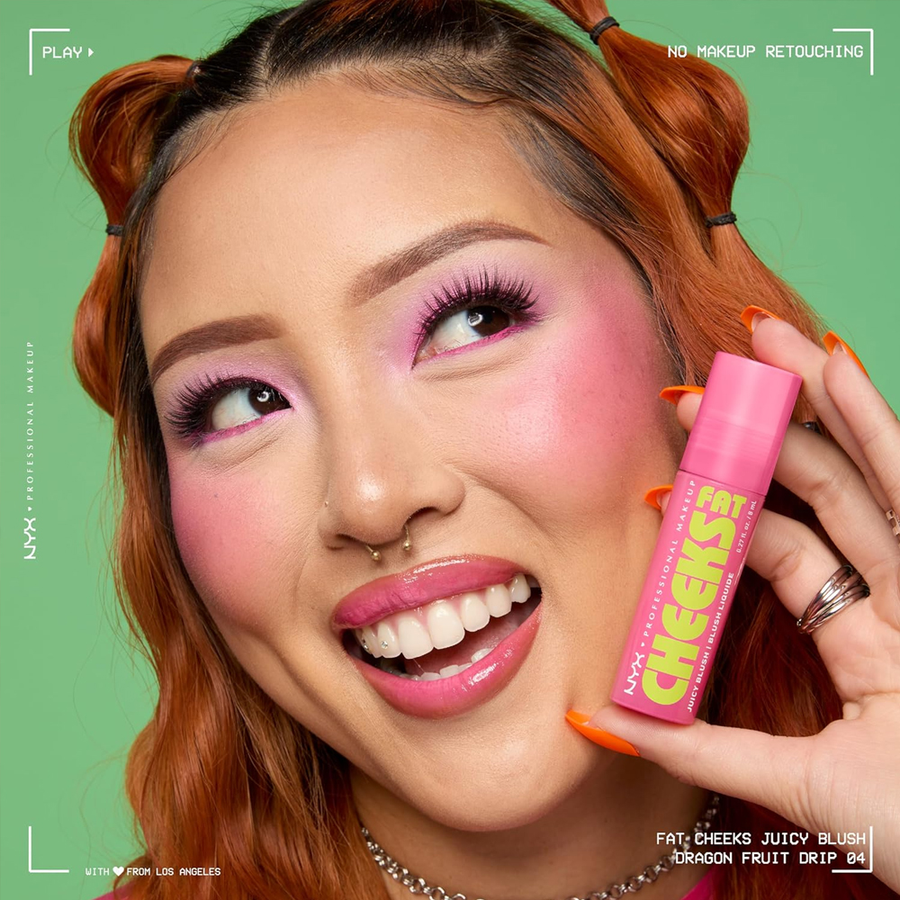 Fard de Obraz Lichid NYX Professional Makeup Fat Cheeks Juicy Liquid Blush 04 Dragon Fruit Drip