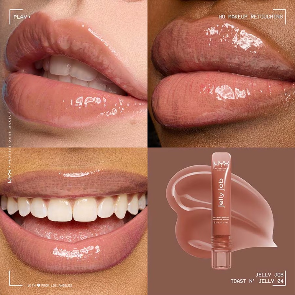 Luciu de buze NYX Professional Makeup Jelly Job 04 Toast N` Jelly