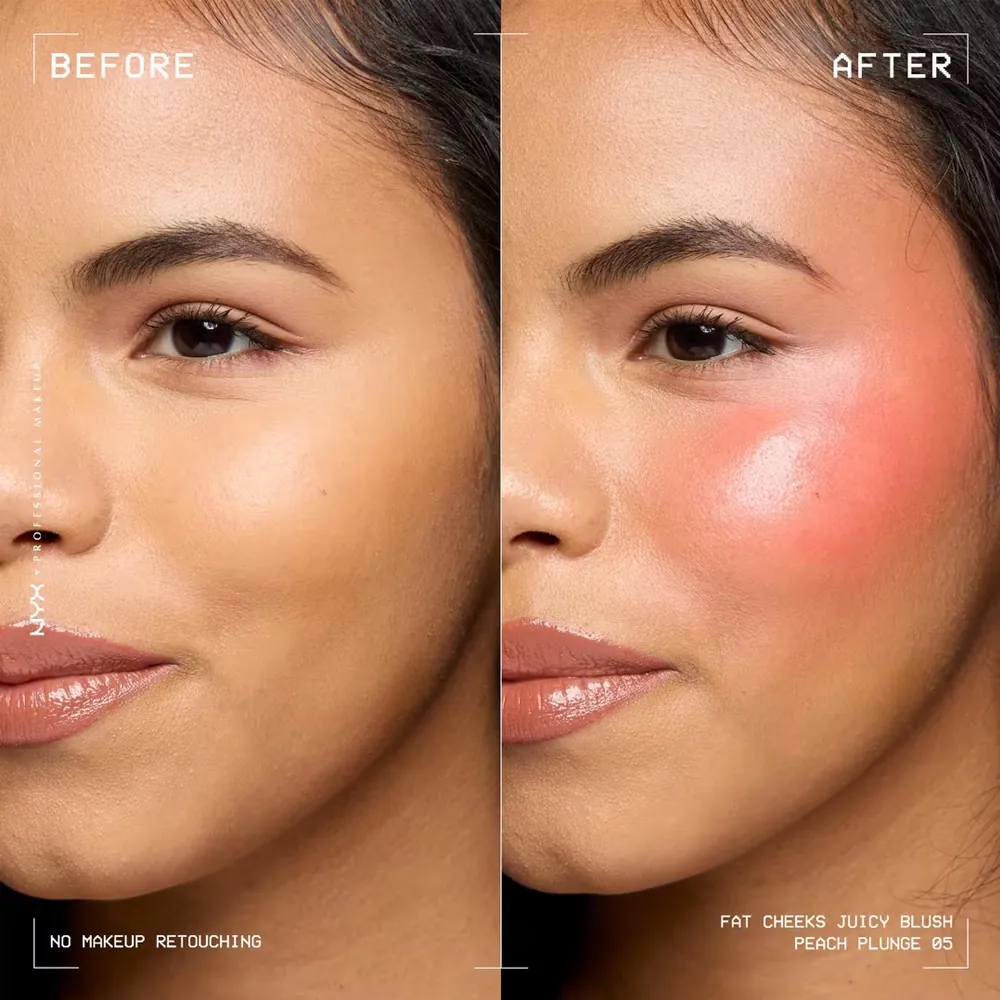 Fard de Obraz Lichid NYX Professional Makeup Fat Cheeks Juicy Liquid Blush 05 Peach Plunge