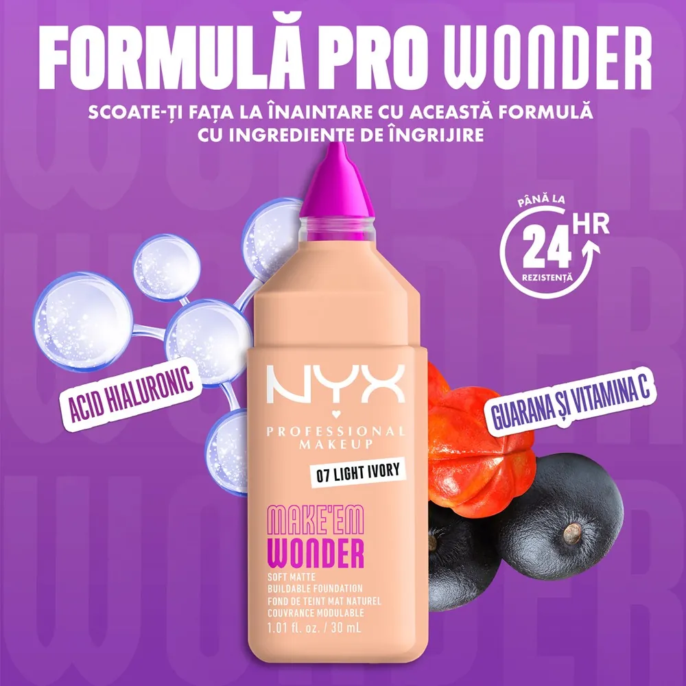 Fond de ten NYX Professional Makeup Make `EM Wonder Light Ivory
