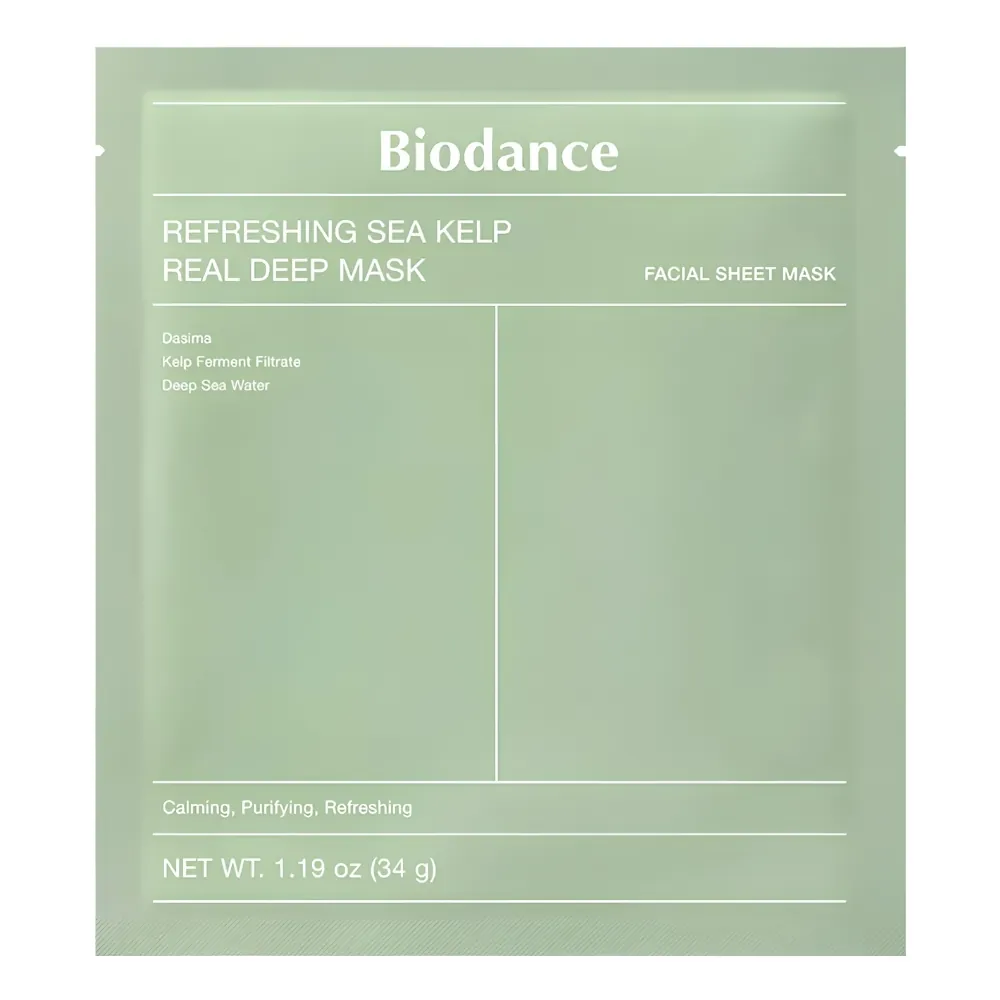 Mască de față cu alge marine Biodance Refreshing Sea Kelp Real Deep Mask Biodance