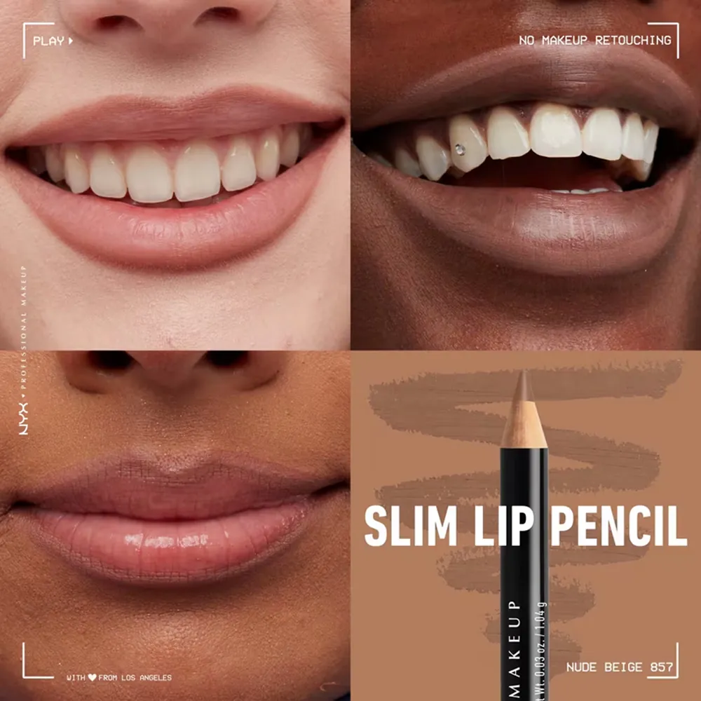 Creion Buze NYX Professional Makeup Slim Lip Pencil Nude Beige