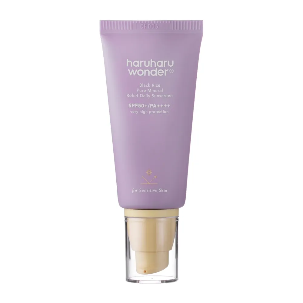 Cremă cu protecție solară minerală pentru utilizare zilnică Haruharu Wonder Black Rice Pure Mineral Relief Daily Sunscreen HaruHaru Wonder
