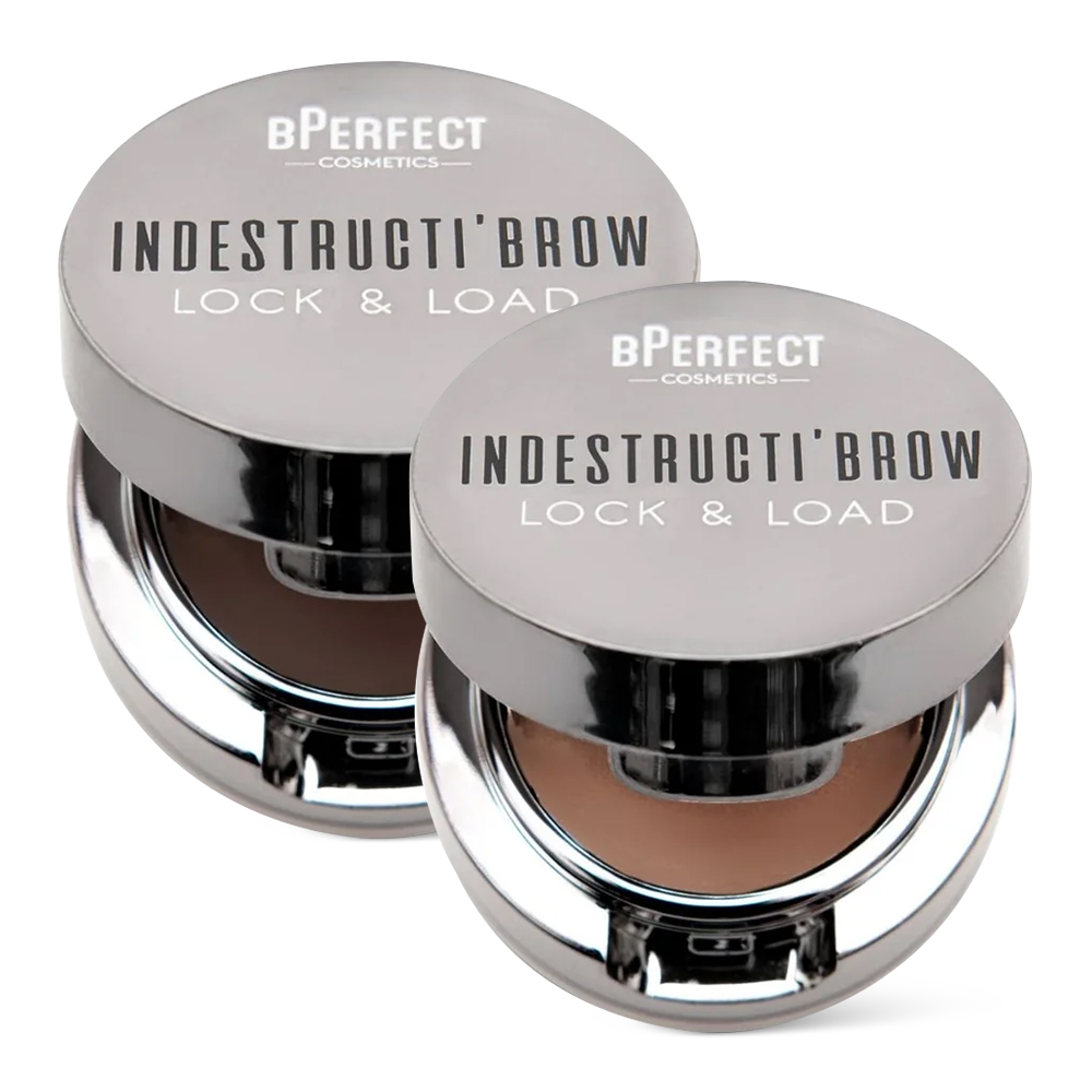 Kit sprancene BPerfect Indestructi`Brow Lock & Load Eyebrow Pomade & Powder Duo Dark Brown