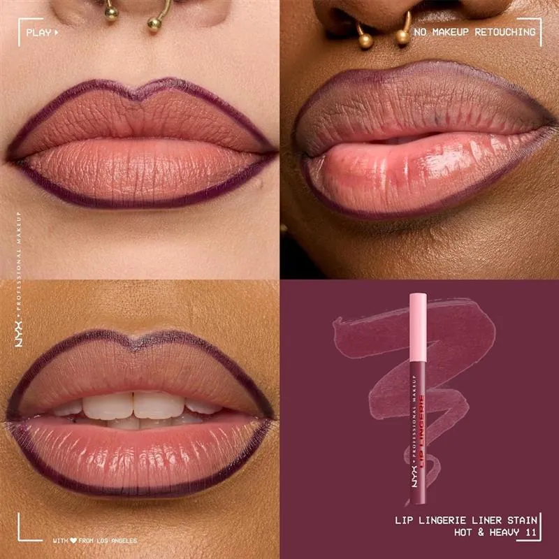 Marker pentru buze rezistent NYX Professional Makeup Lip Lingerie Hot & Heavy