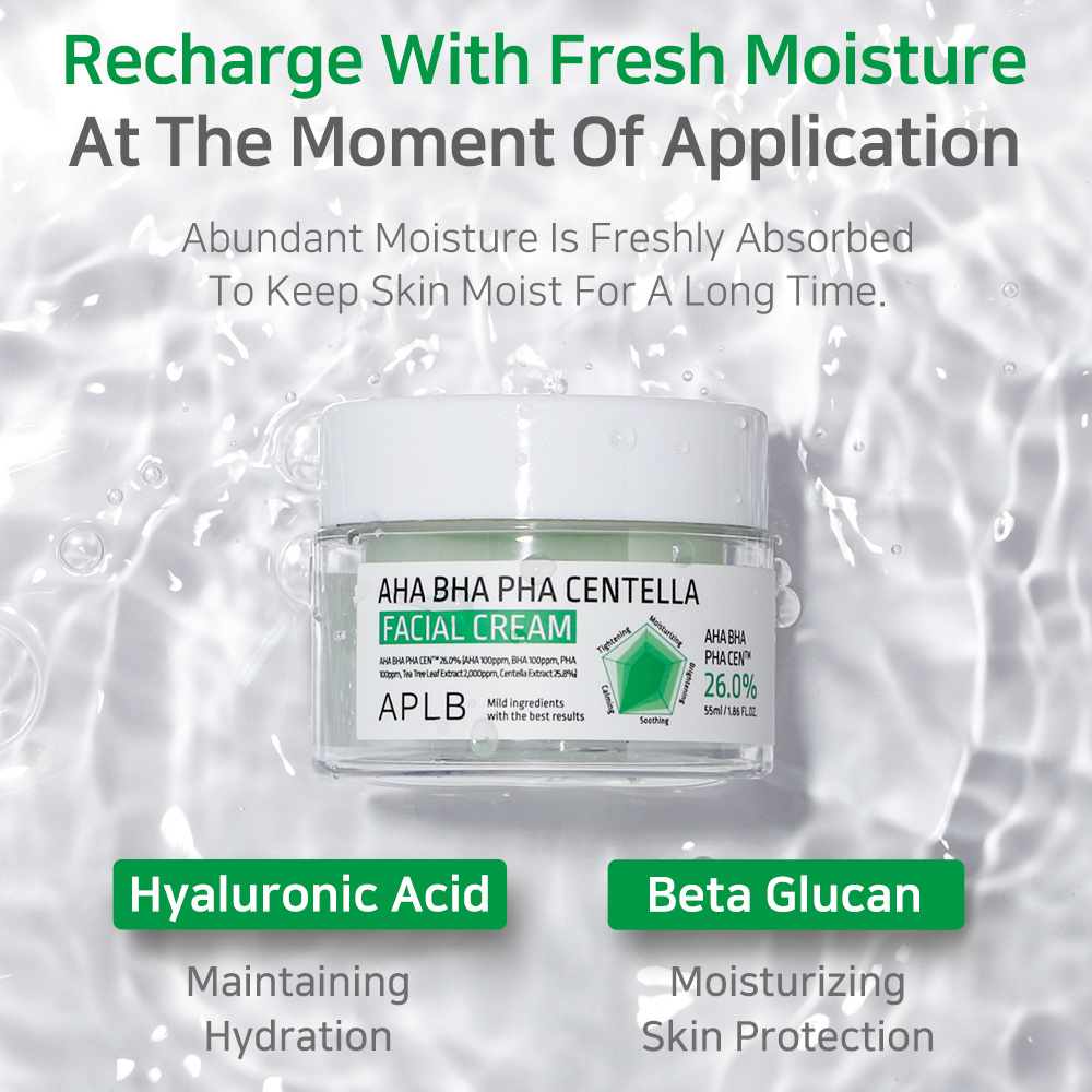 Crema exfolianta si calmanta APLB Aha Bha Pha Centella Facial Cream