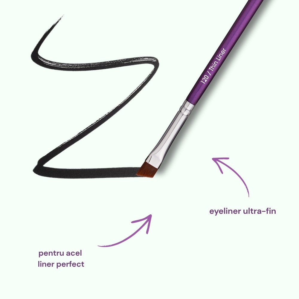 Pensula Profesionala Machiaj Boys`n Berries 120 Thin Liner — imaginea 4