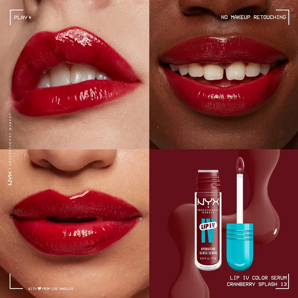 Luciu Tint de Buze NYX Professional Makeup I.V. Lip Gloss Stain Cranberry Splash