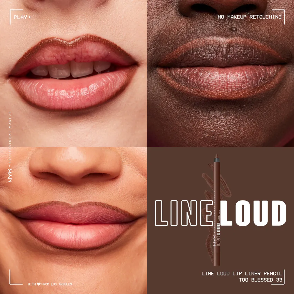 Creion buze NYX Professional Makeup Line Loud Lip Pencil Too Blessed