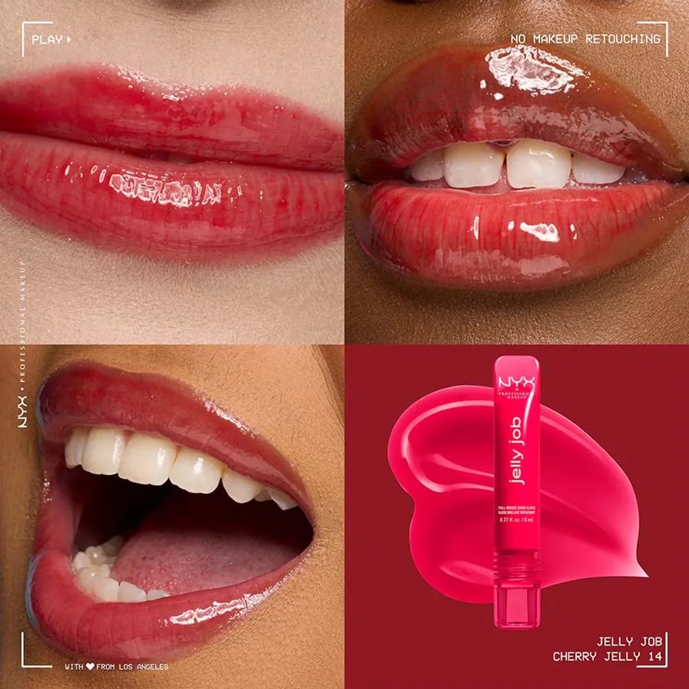 Luciu de buze NYX Professional Makeup Jelly Job 14 Cherry Jelly