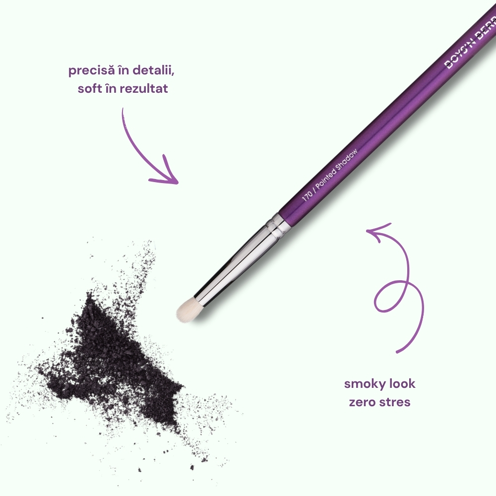 Pensula Profesionala Machiaj Boys`n Berries 170 Pointed Shadow — imaginea 4