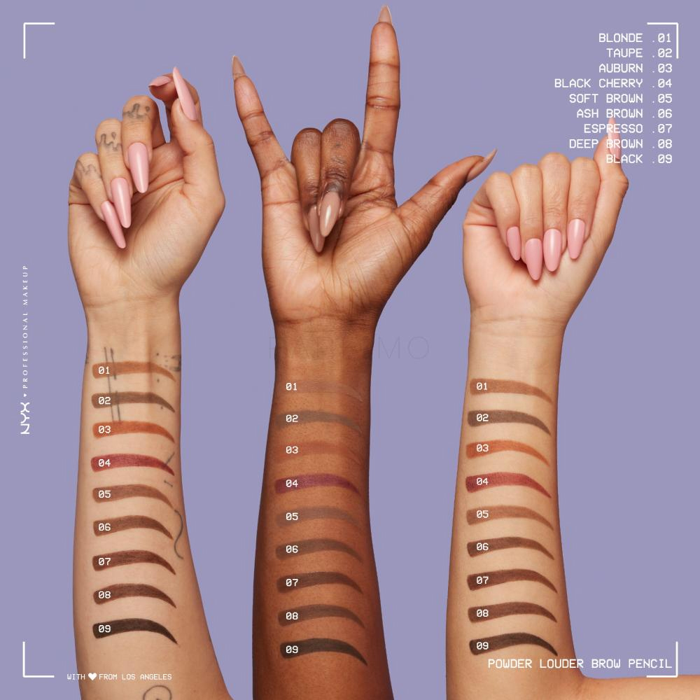 Creion pentru Sprancene Nyx Professional Makeup Powder Louder Brow Pencil BLACK