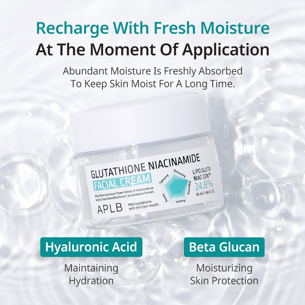 Crema Hidratanta Antioxidanta APLB Glutathione Niacinamide Facial Cream