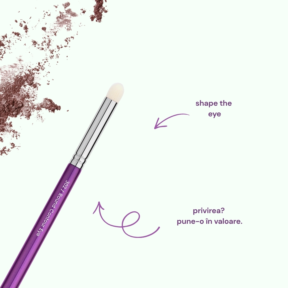 Pensula Profesionala Machiaj Boys`n Berries 302 Round Contour Eye — imaginea 4