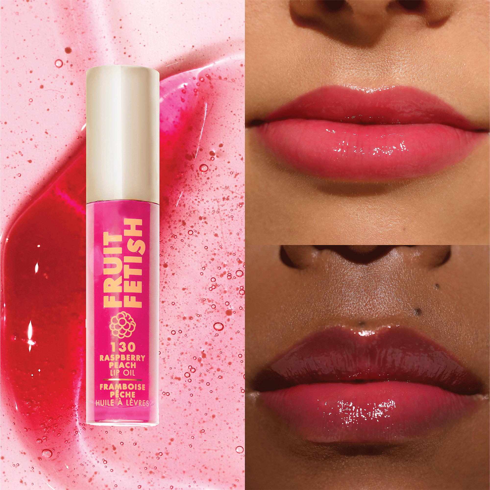 Ulei Hidratant Milani Fruit Fetish Lip Oil Raspberry Peach