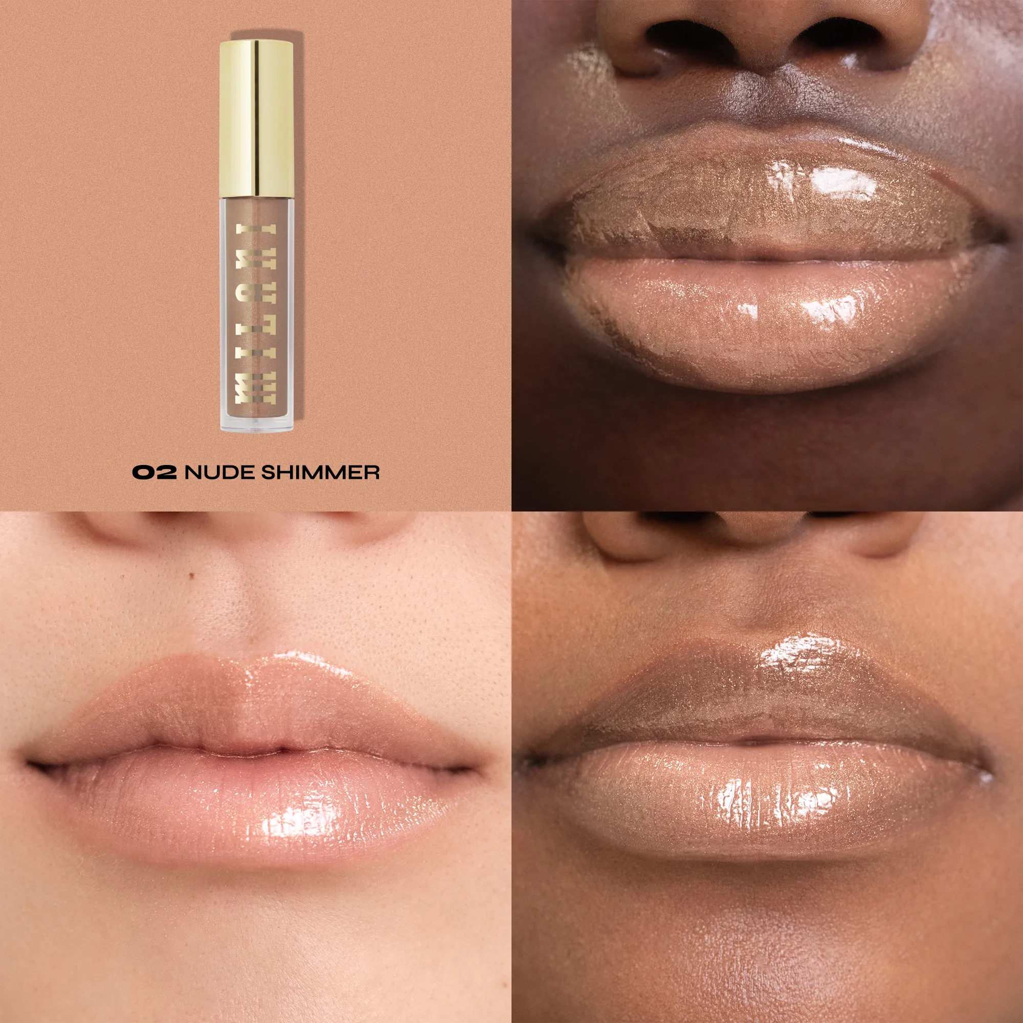 Luciu buze pentru volum Milani Keep It Full Nourishing Lip Plumper Nude Shimmer
