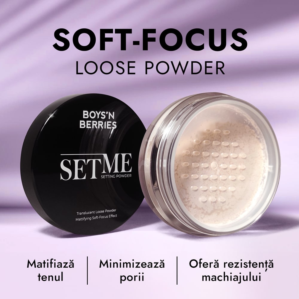 Pudra Pulbere Translucida pentru Fixare Boys`n Berries Set Me Translucent Loose Powder