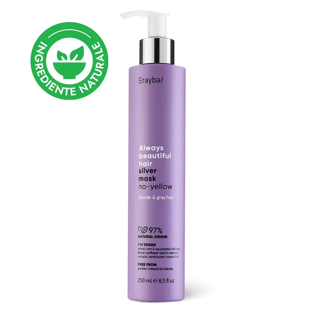 Masca Reparatoare pentru Neutralizarea Tonurilor Galbene - ERAYBA ABH Silver Mask No-Yellow 250 ml