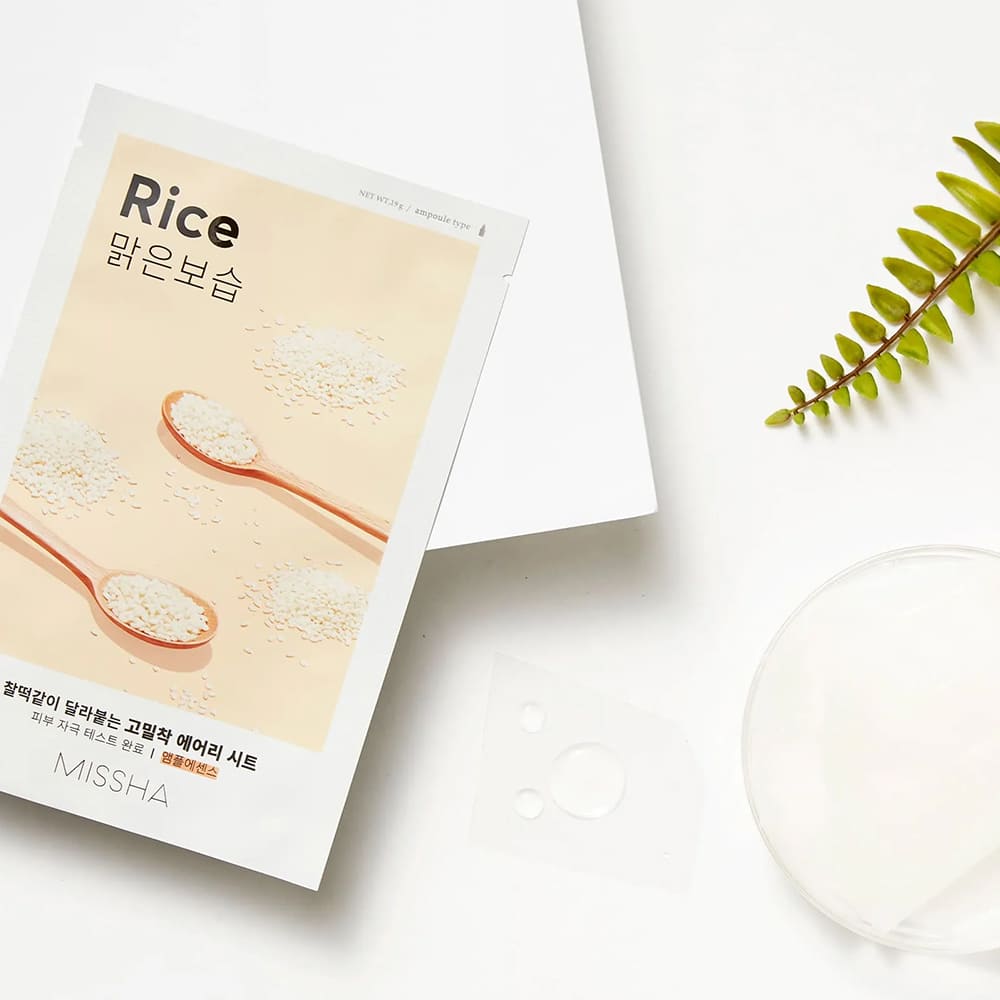 Masca pentru Luminozitate Missha Airy Fit Sheet Mask #Rice