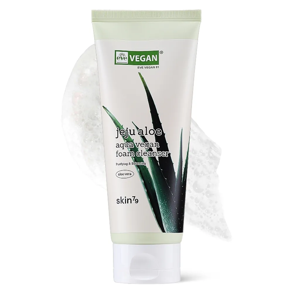 Spuma de Curatare cu Aloe skin79 Jeju Aloe Aqua Vegan Foam Cleanser