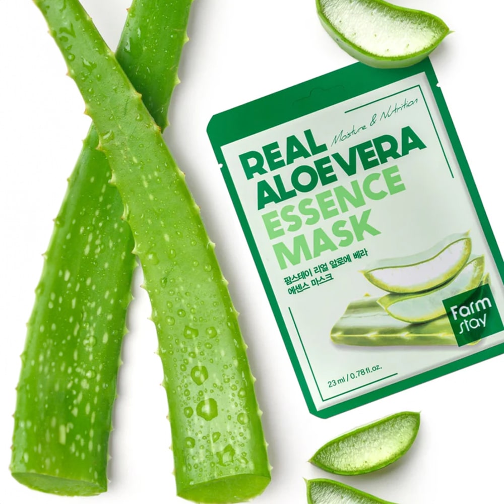 Masca Hidratanta & Calmanta cu Aloe Vera Farmstay Essence Mask