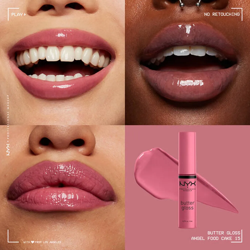 Luciu buze NYX Professional Makeup Butter Gloss Angel Food Cake