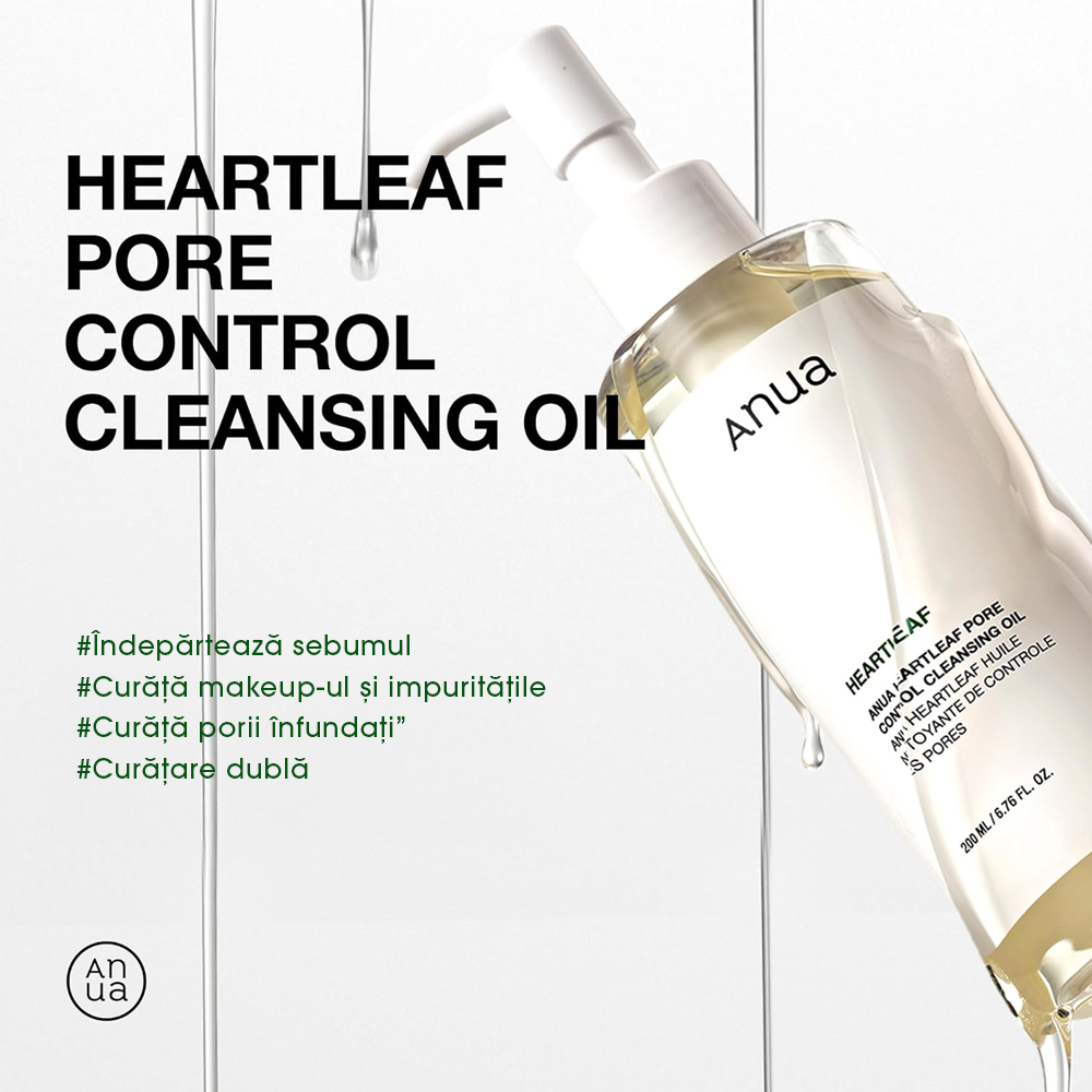 Ulei de Curatare pentru controlul Porilor Anua Heartleaf Pore Control Cleansing Oil