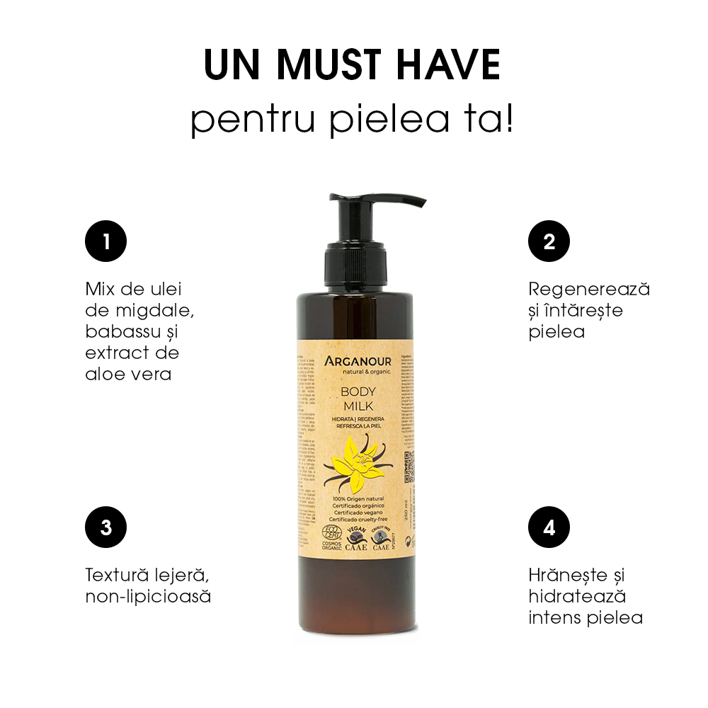 Lapte de Corp BIO Intens Hidratant Arganour Body Milk