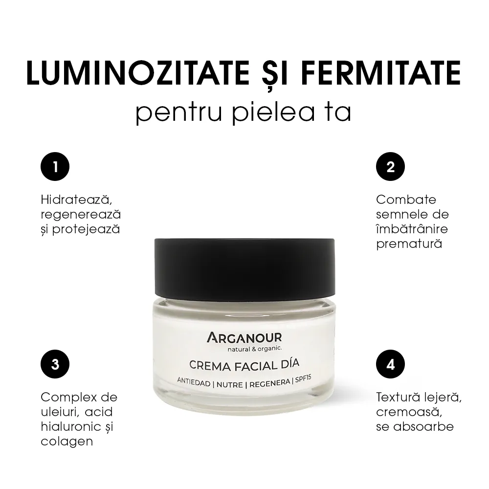 Crema de zi BIO Anti-Age SPF 15 Arganour Daily Face Cream