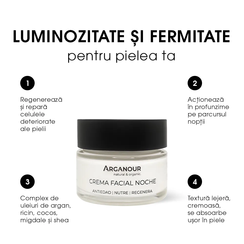 Crema de Noapte BIO Anti-Age Arganour Facial Night Cream