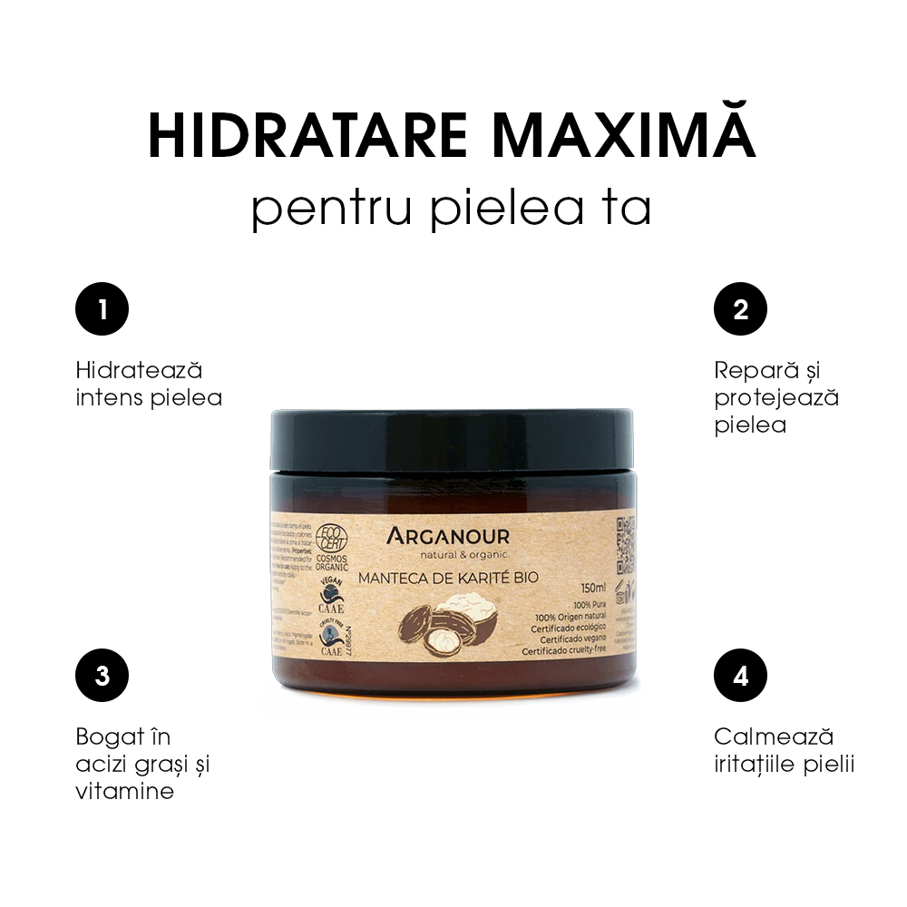Unt de Shea BIO pentru Corp Arganour Shea Butter
