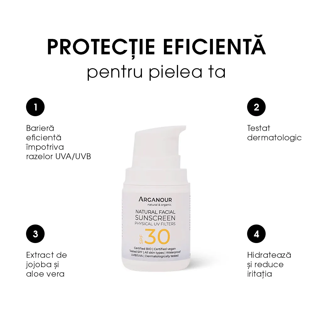 Crema BIO cu Protectie Solara Arganour Sunscreen SPF 30