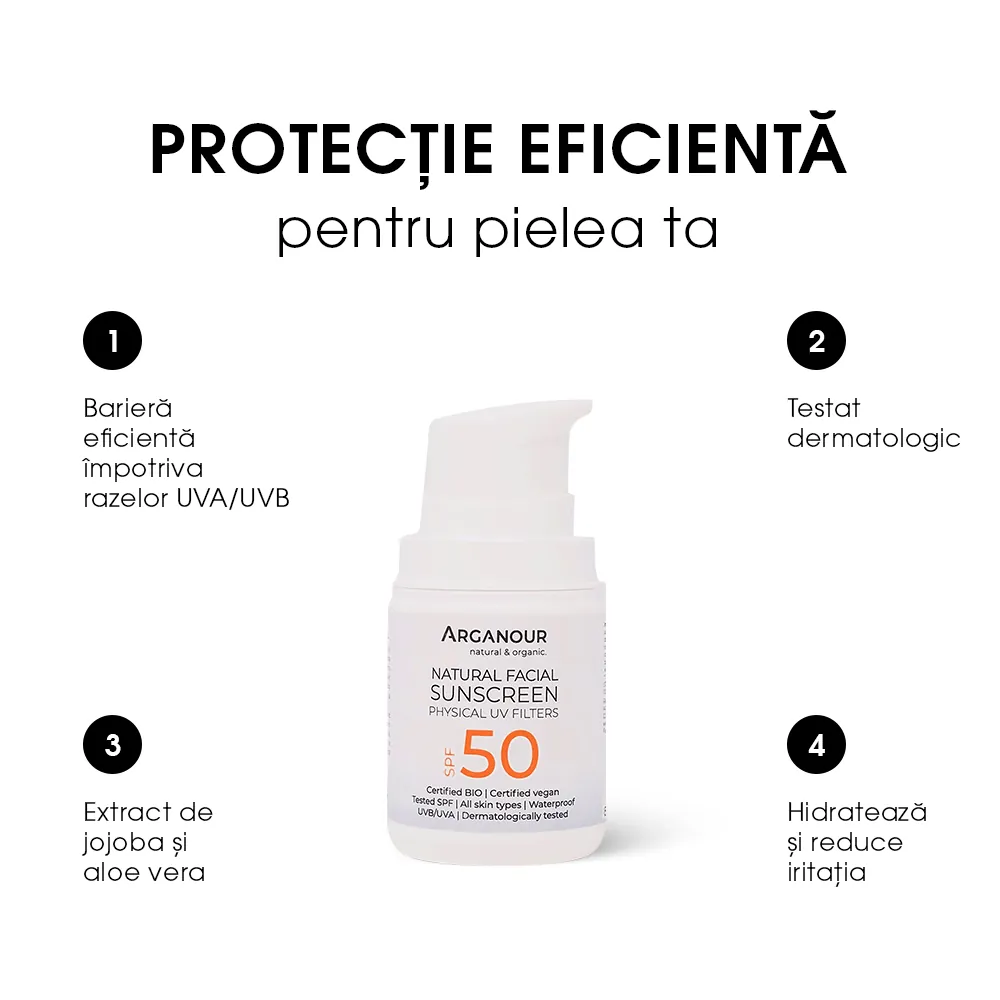 Crema BIO cu Protectie Solara Arganour Sunscreen SPF 50