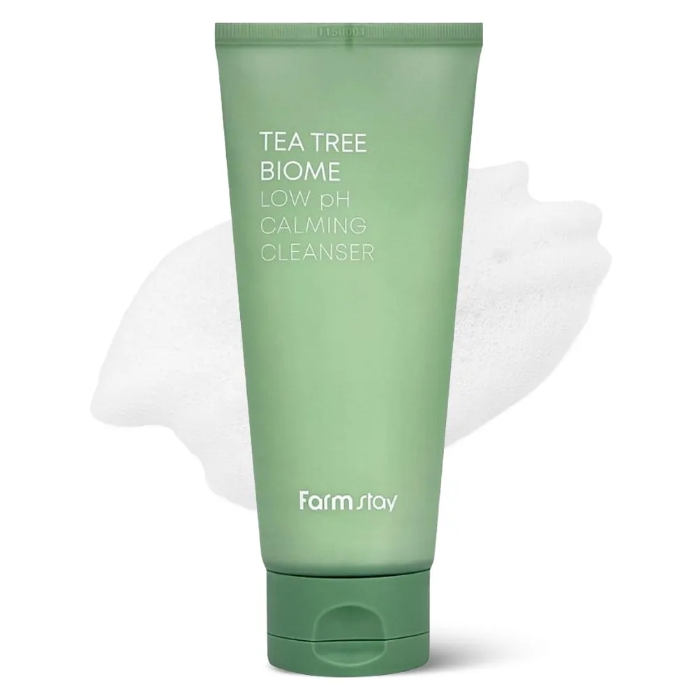 Spuma pentru Curatarea Fetei cu Arbore de Ceai Farmstay Biome pH Calming Cleanser