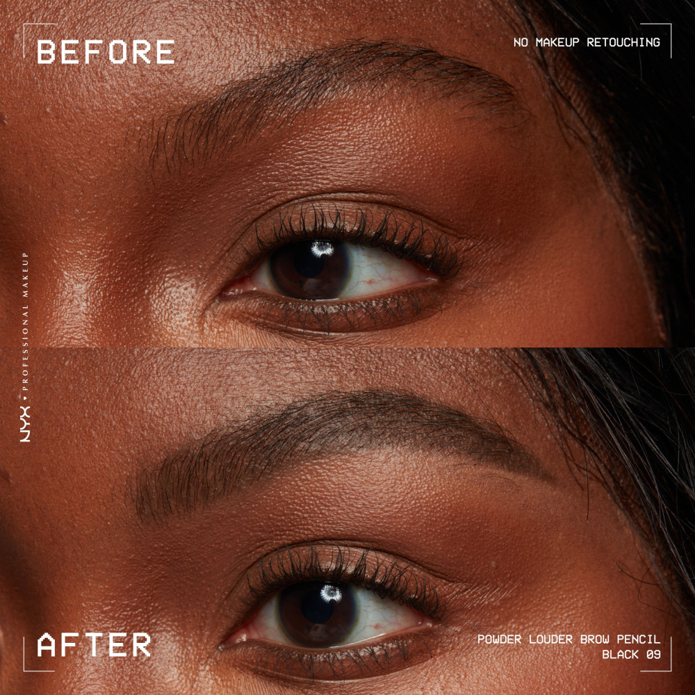 Creion pentru Sprancene Nyx Professional Makeup Powder Louder Brow Pencil BLACK