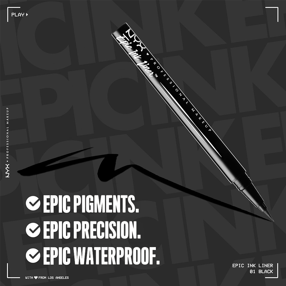 Contur Ochi NYX Professional Makeup Epic Ink Waterproof Liner Black