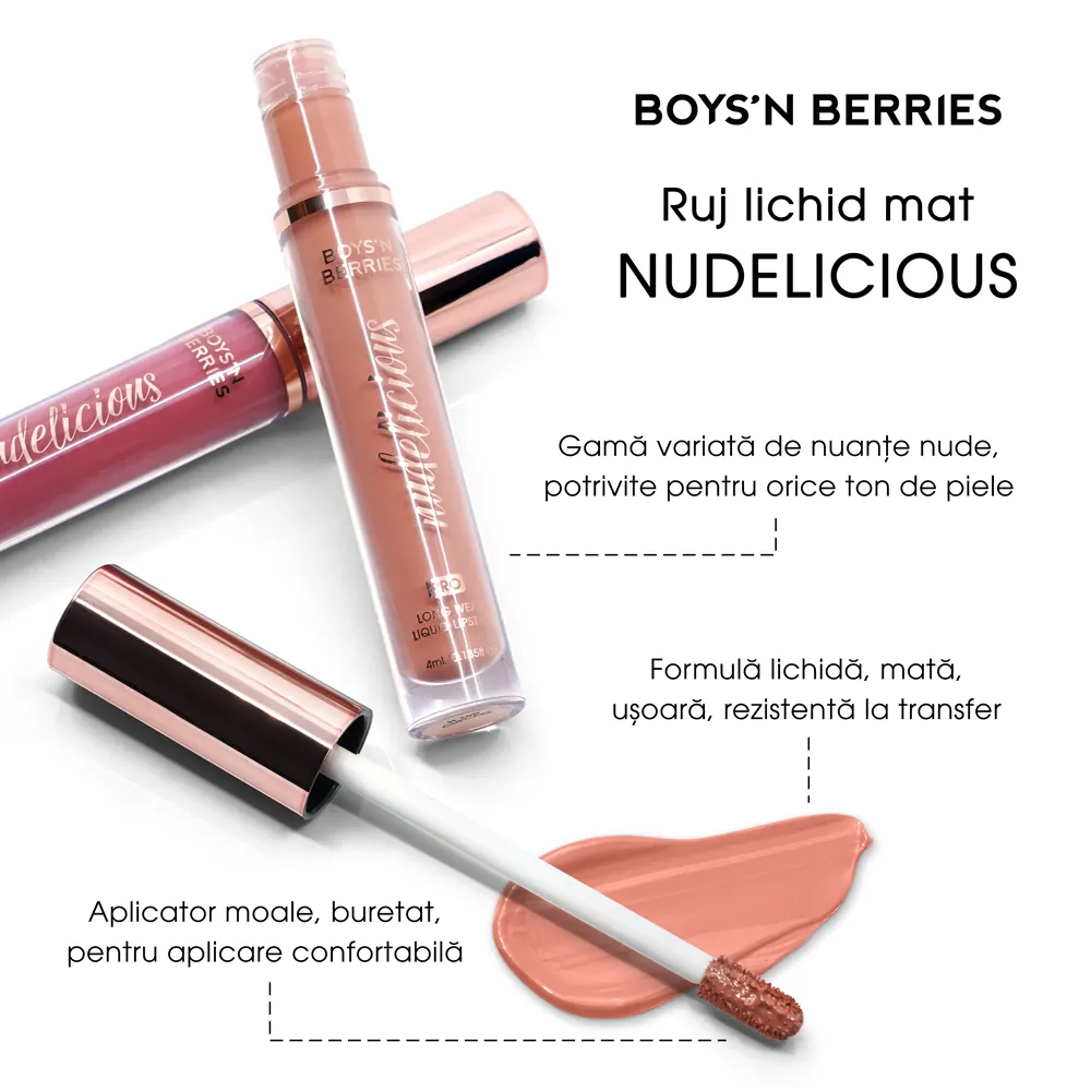 Ruj Lichid Mat Boys`n Berries Nudelicious Silhouette