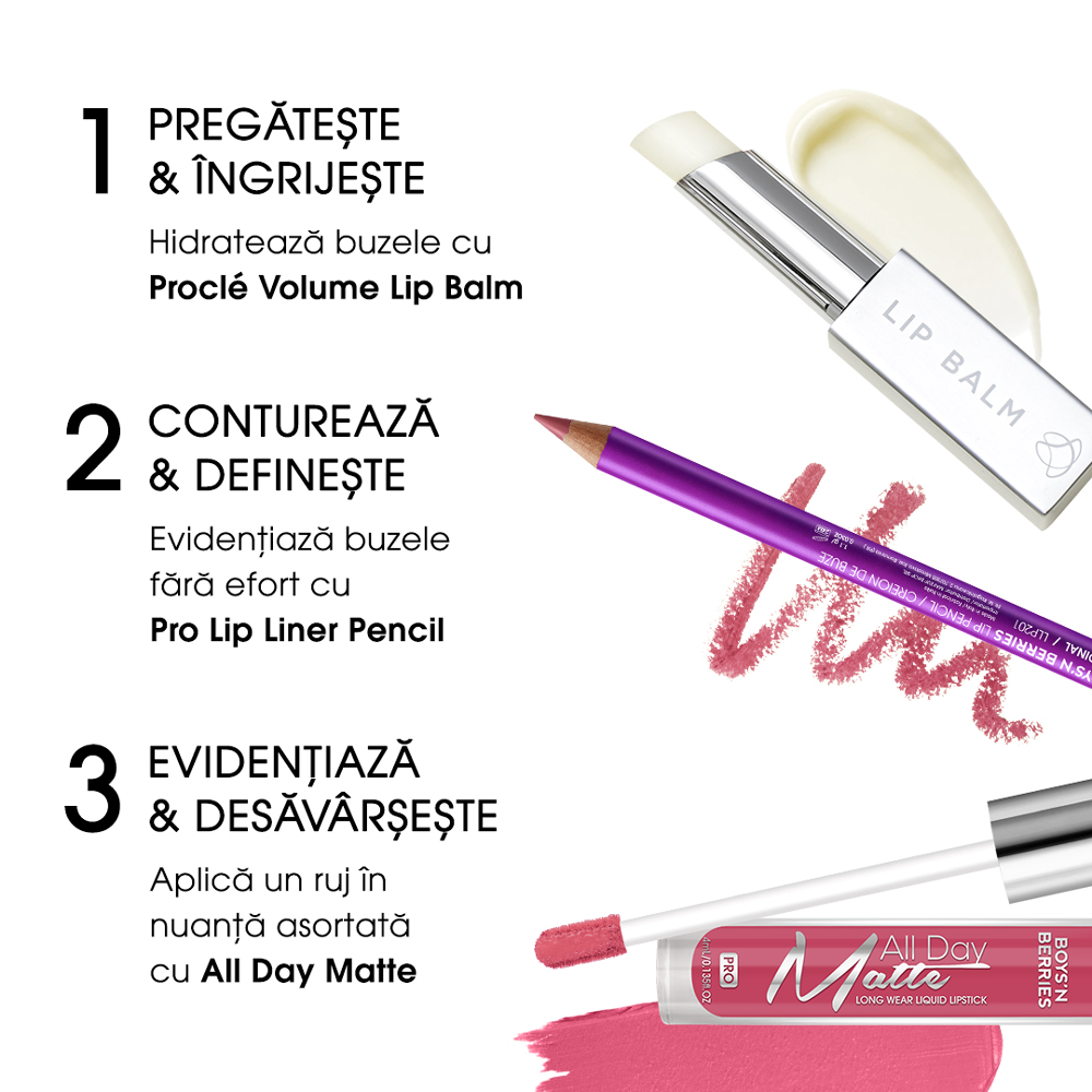 Creion Buze Boys`n Berries Pro Lip Liner Pencil Cardinal