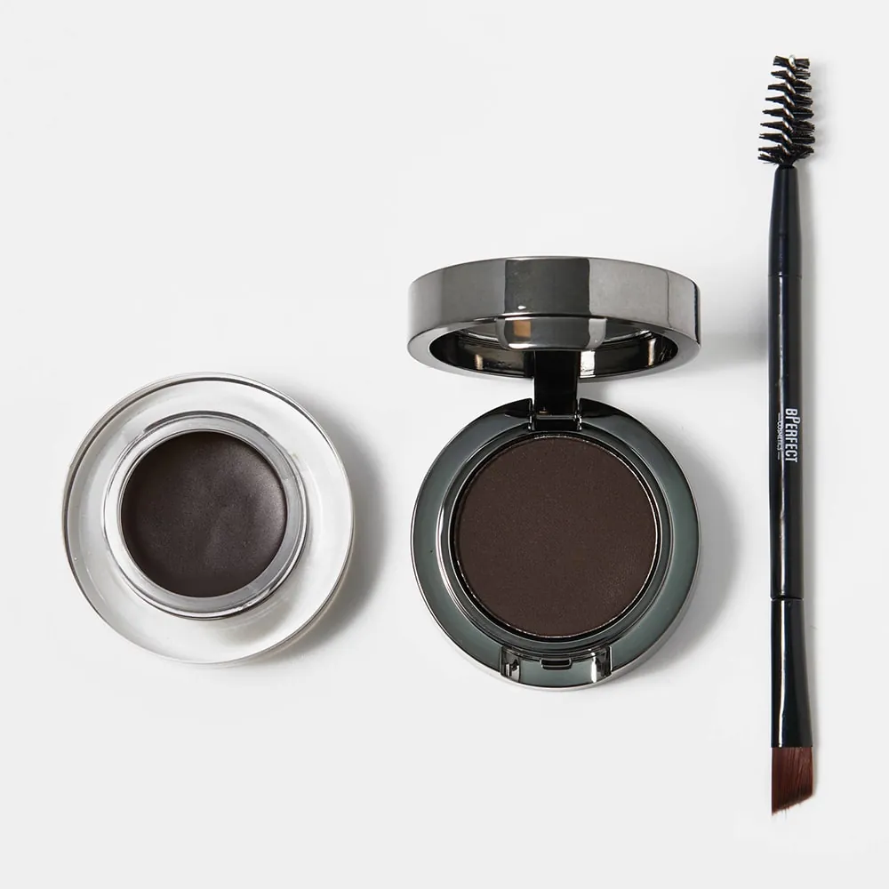 Kit sprancene BPerfect Indestructi`Brow Lock & Load Eyebrow Pomade & Powder Duo Charcoal