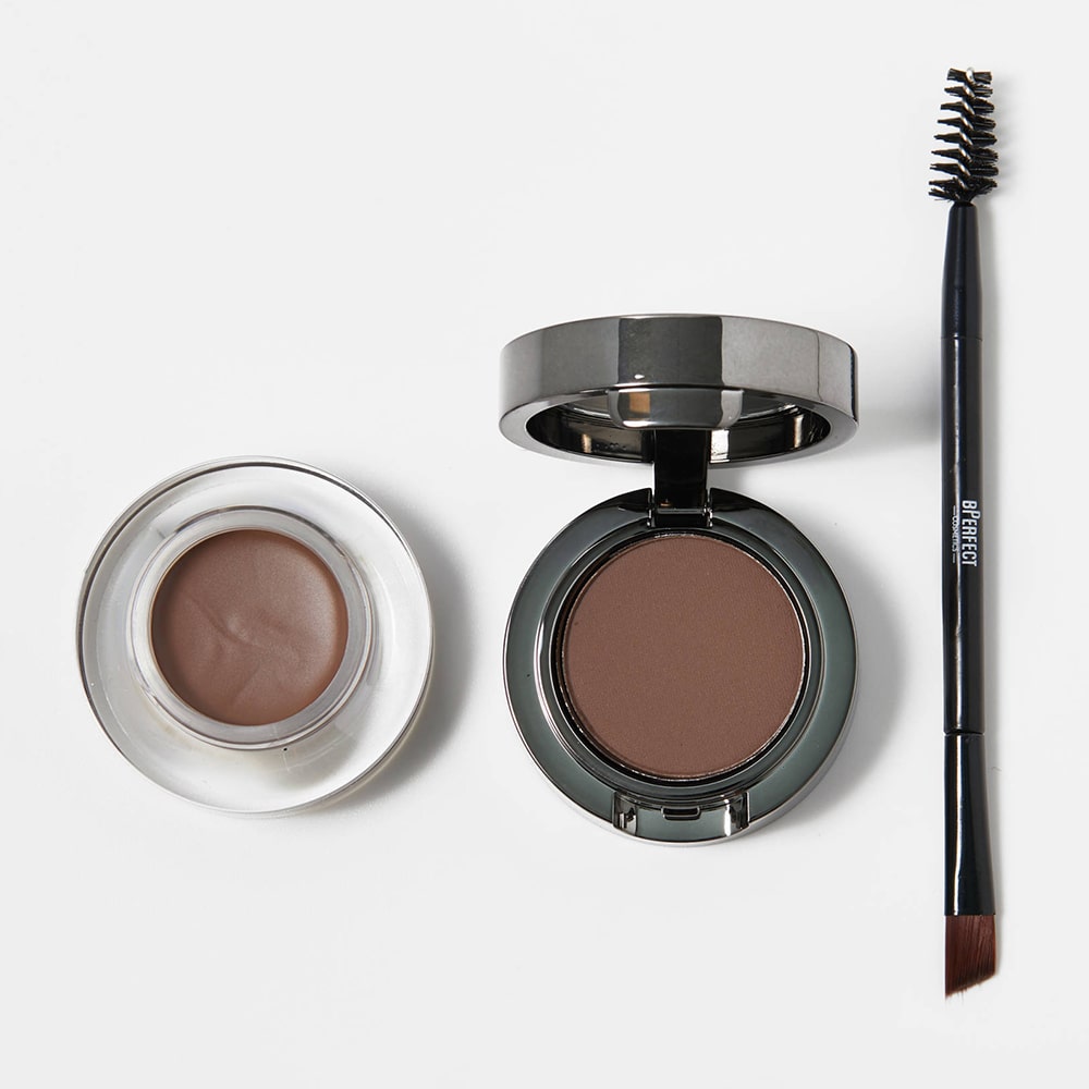 Kit sprancene BPerfect Indestructi`Brow Lock & Load Eyebrow Pomade & Powder Duo Dark Brown