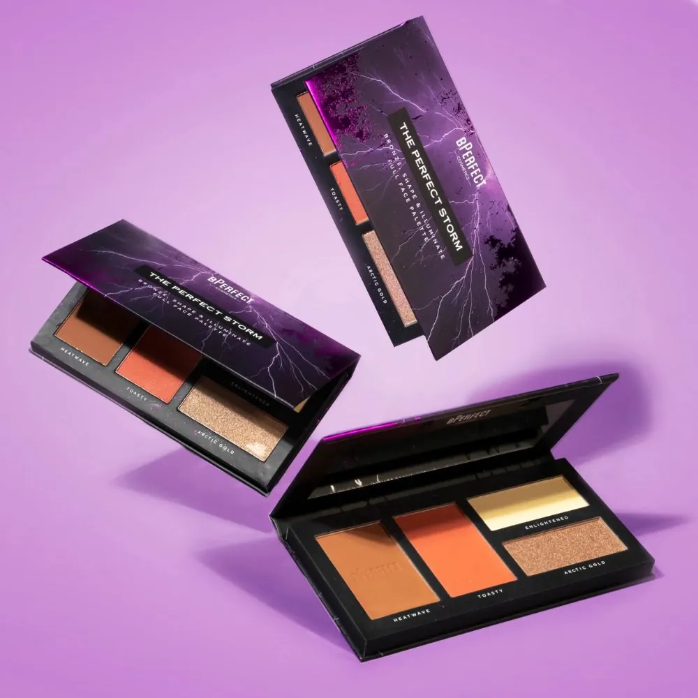 Paleta Multifunctionala BPerfect The Perfect Storm - Bronzer, Shade & Illuminate