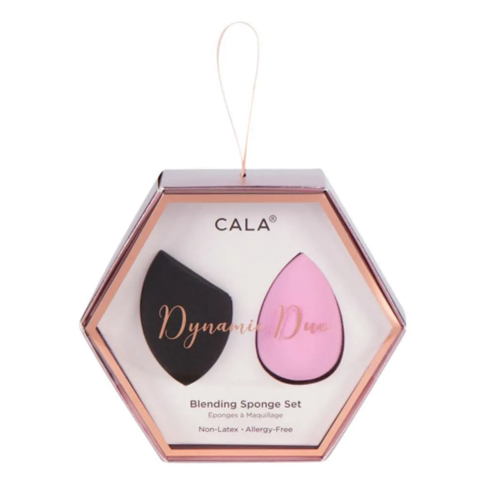 Buretei pentru Machiaj Cala Dynamic Duo Blending Sponge Set Black / Pink